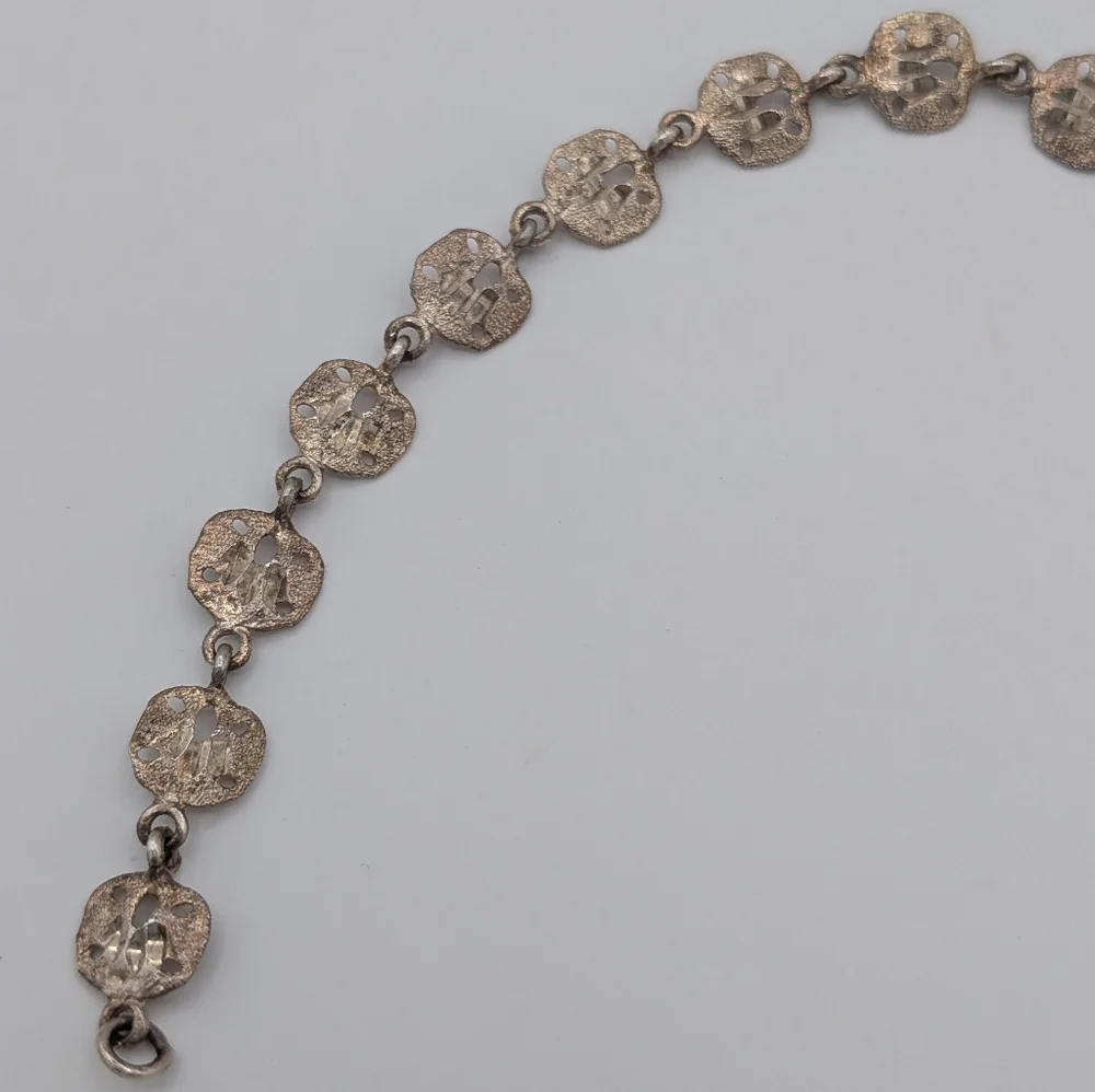 Solid .925 Silver Sand-dollar Bracelet